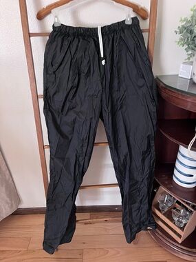 REI Black Wind-Resistant Pants with Drawstring